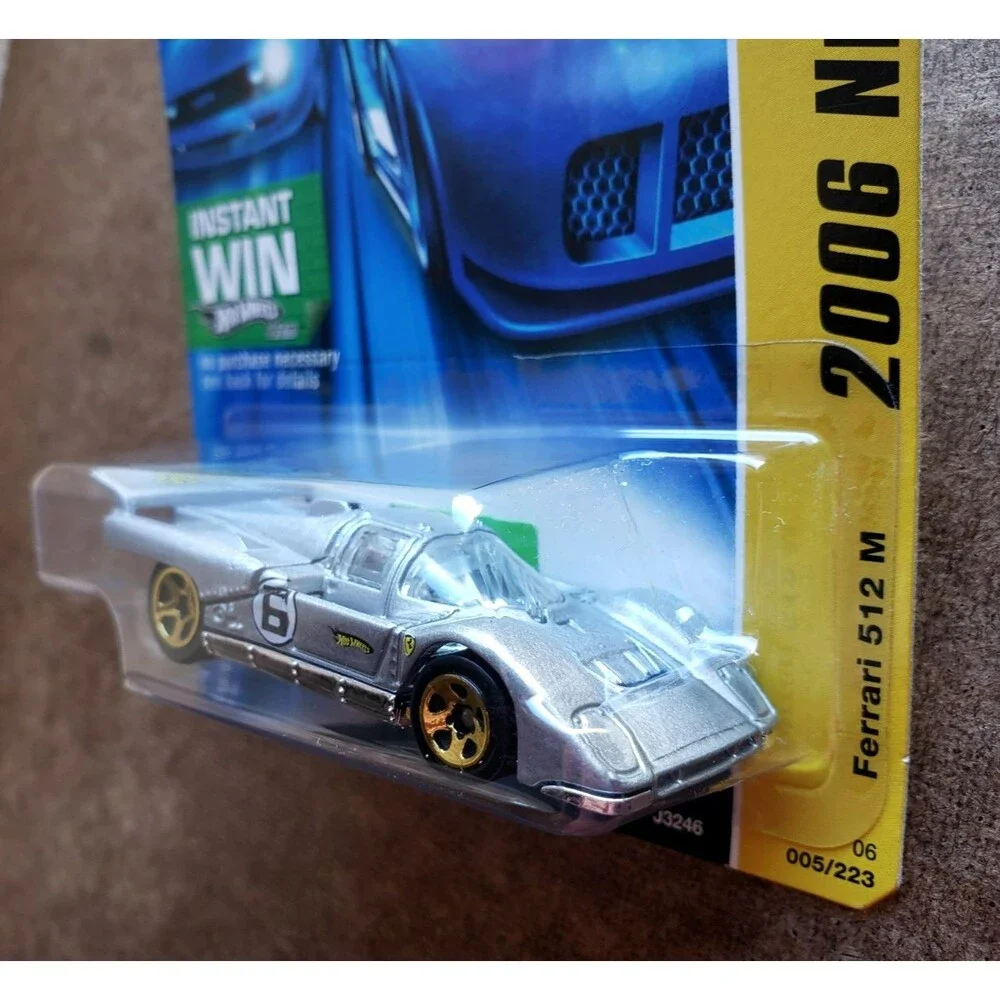 Hot Wheels FERRARI 512 M Metalflake Gray #005/223 2006 NEW MODELS #5/38 GOLD 5SP